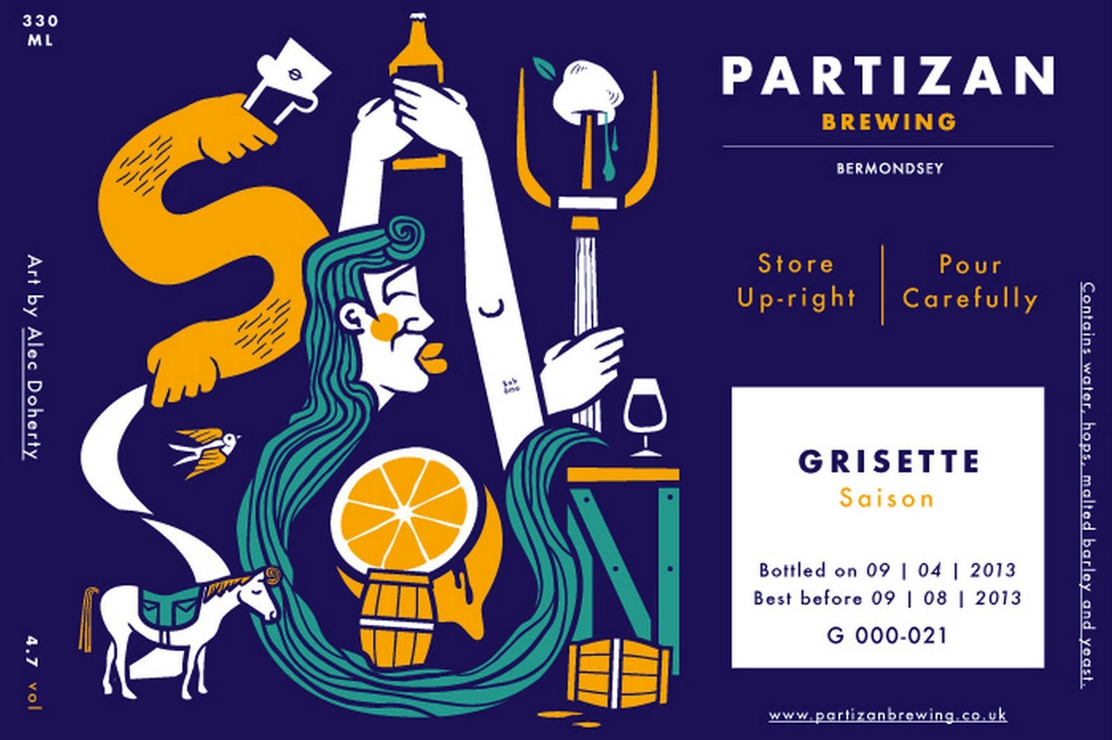 Partizan Brewing Grisette Illustration by Alec Doherty