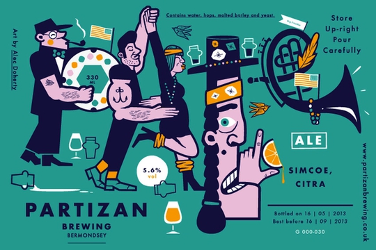 <p>Partizan Beer Label Design by Alec Doherty</p>